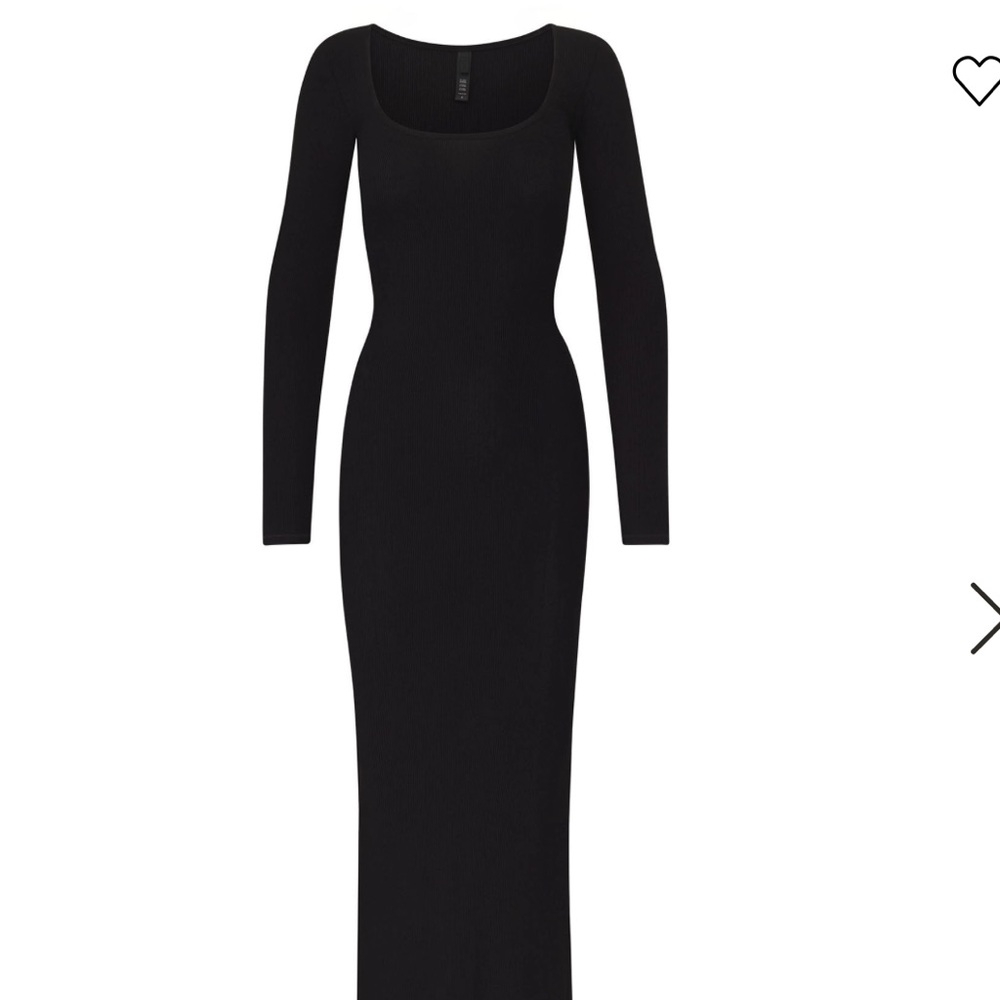 Skims Long Black Dress